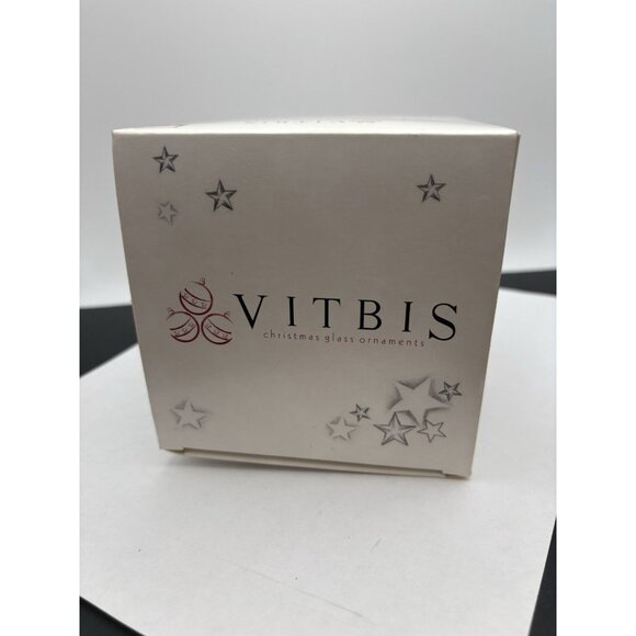 Vitbis Handmade Glass Ornament 10 CM Made in Poland White Black - Picture 5 of 10